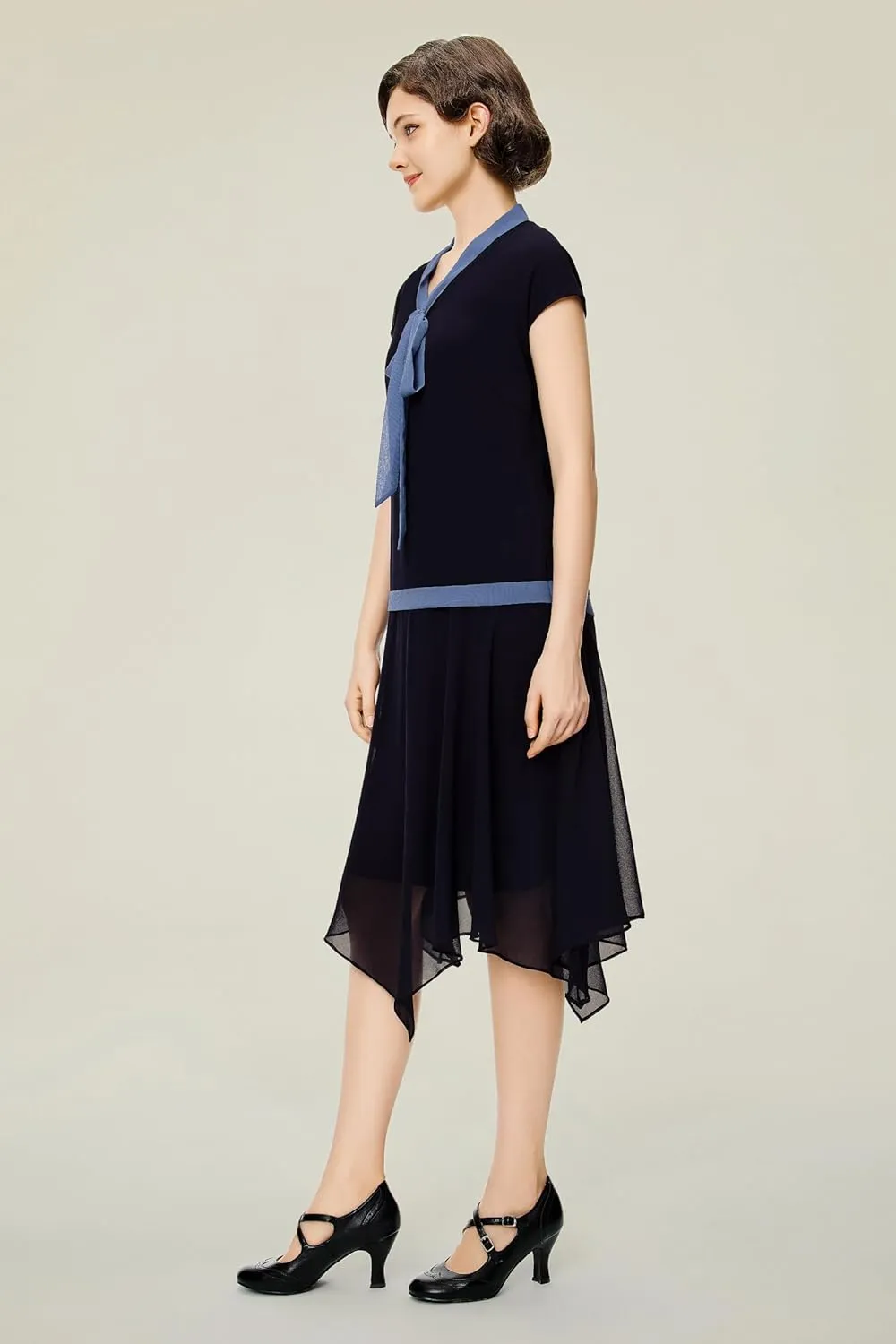 BABEYOND Gatsby Dress for Women - Chiffon Flapper Dress Low-Waist 1920s Roaring 20s Great Gatsby Party