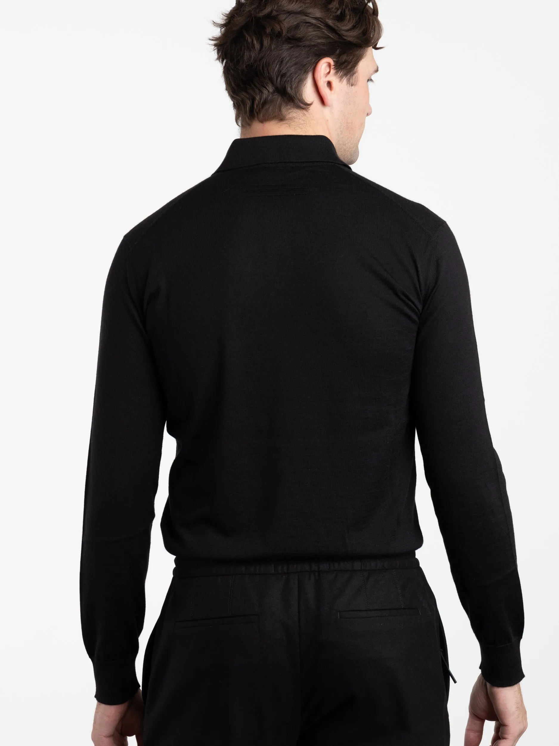 Black Cashseta Polo Shirt