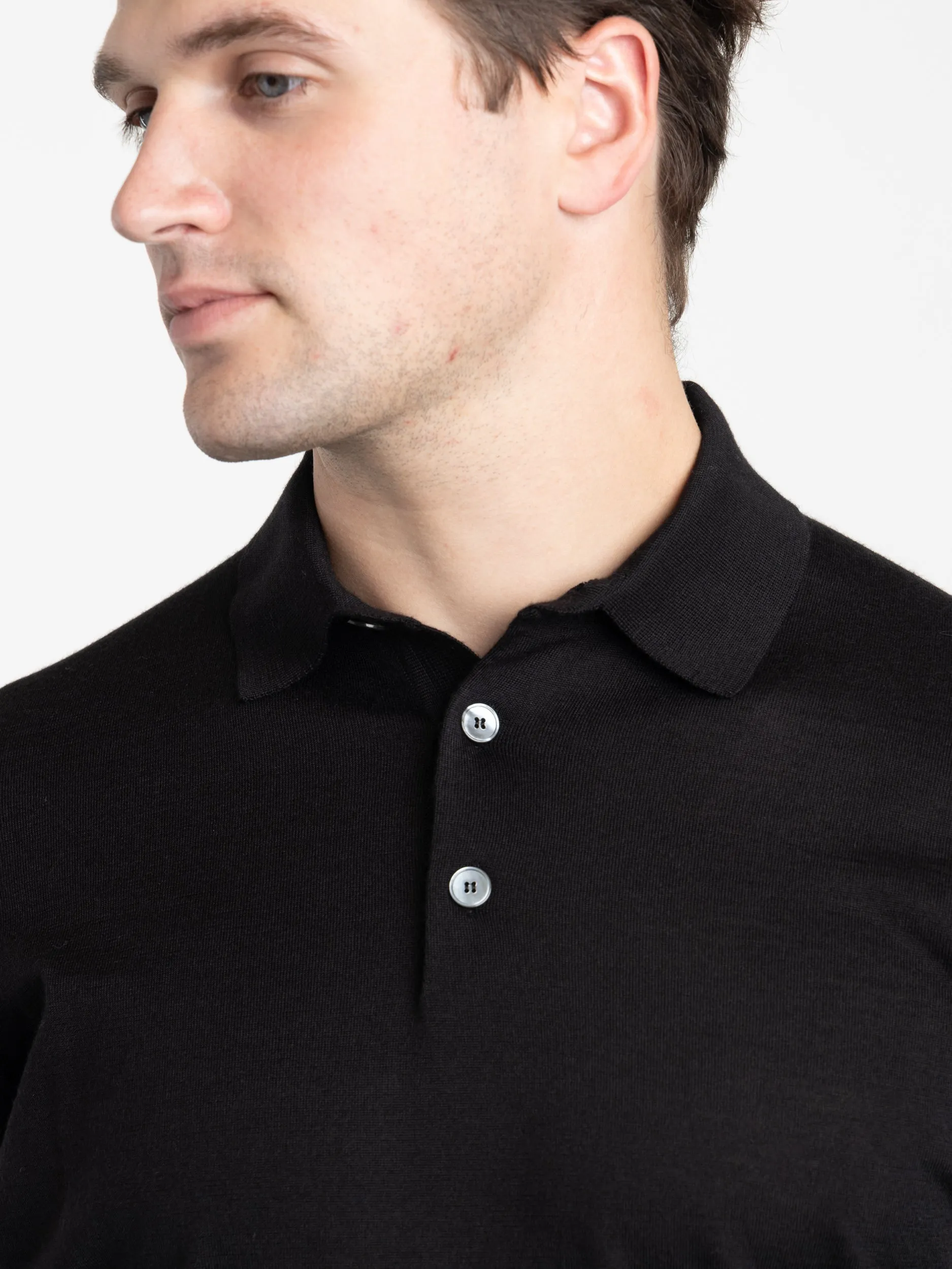Black Cashseta Polo Shirt