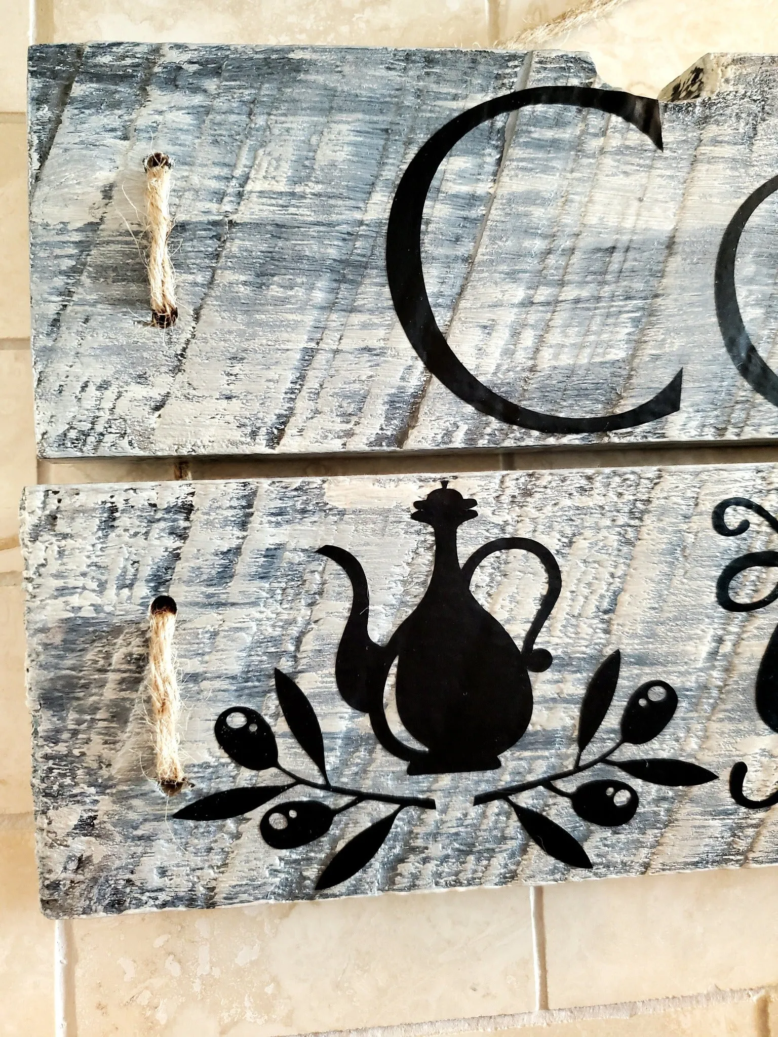 Distressed Wood Coffee Bar Sign - Perfect for Kitchen, Home or Office Decor