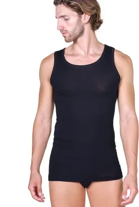 EGI  Luxury Wool Silk Men's Sleeveless Shirt Muscle Tank Top. Proudly Made in Italy.