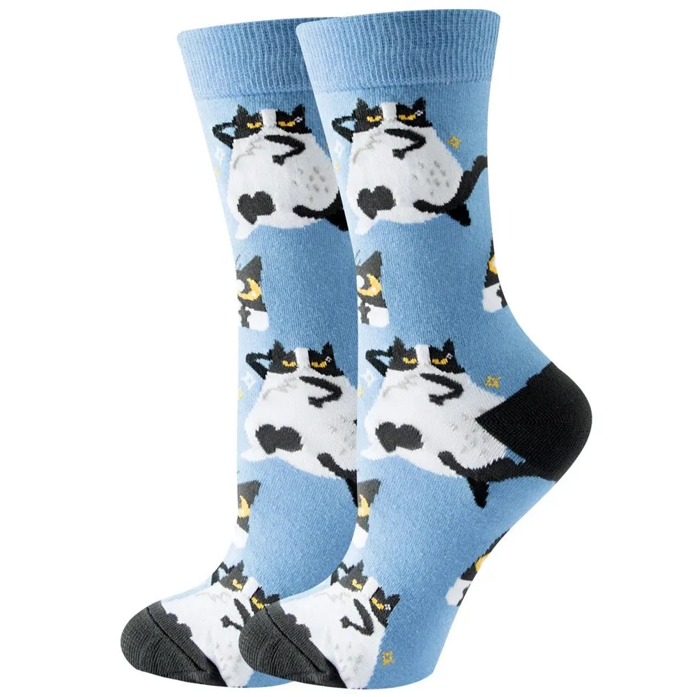 Footloose- the Bright Funky Art Print Crew Socks 12 Styles