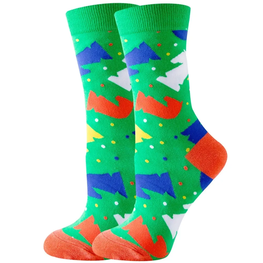 Footloose- the Bright Funky Art Print Crew Socks 12 Styles