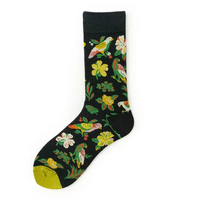 Footloose- the Bright Funky Art Print Crew Socks 12 Styles