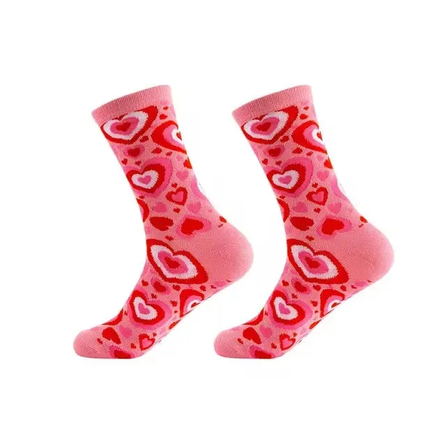 Footloose- the Bright Funky Art Print Crew Socks 12 Styles