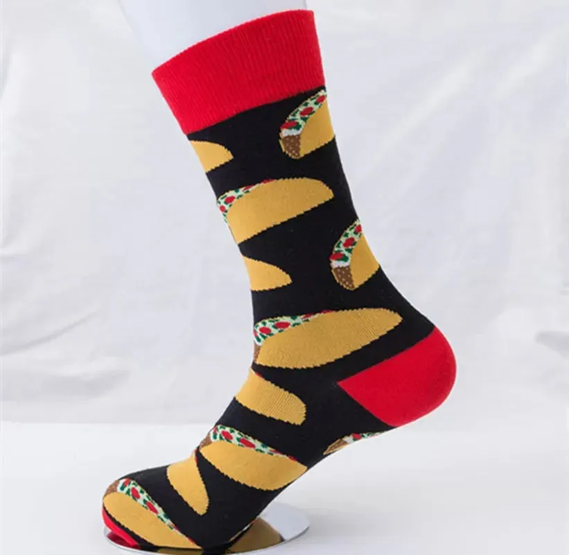 Footloose- the Bright Funky Art Print Crew Socks 12 Styles