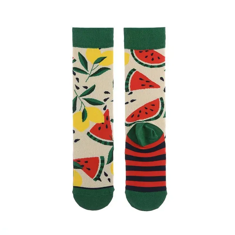Footloose- the Bright Funky Art Print Crew Socks 12 Styles