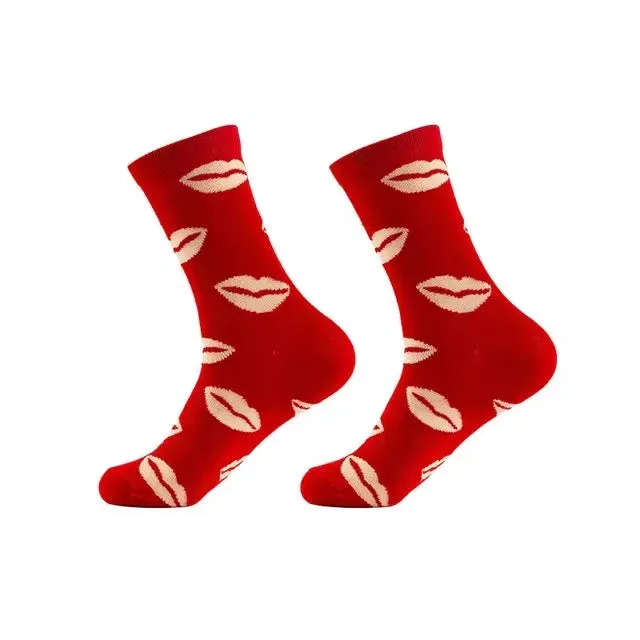 Footloose- the Bright Funky Art Print Crew Socks 12 Styles