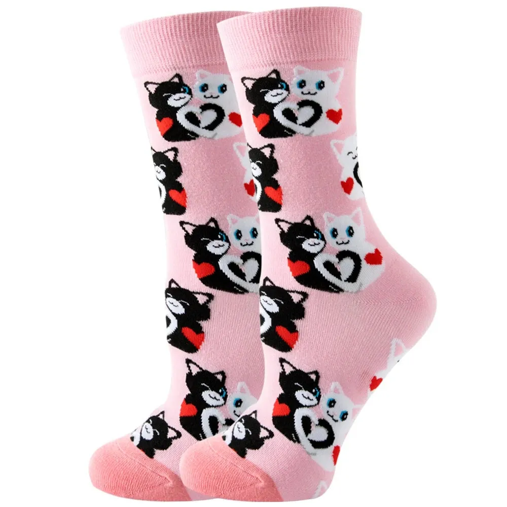 Footloose- the Bright Funky Art Print Crew Socks 12 Styles