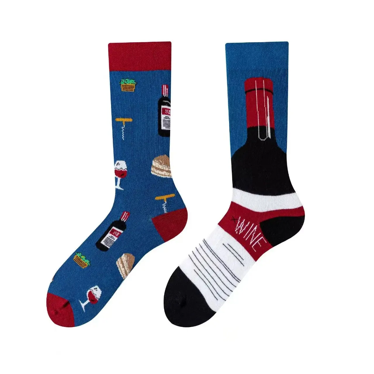 Footloose- the Bright Funky Art Print Crew Socks 12 Styles