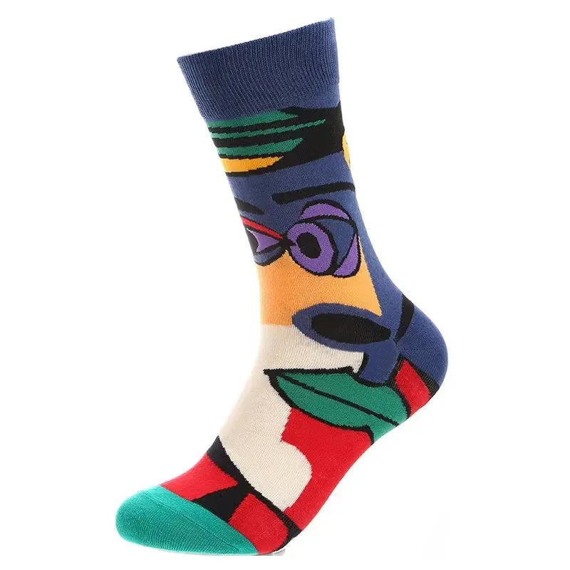 Footloose- the Bright Funky Art Print Crew Socks 12 Styles