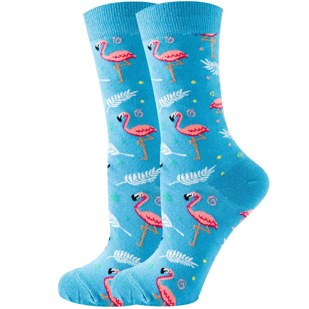 Footloose- the Bright Funky Art Print Crew Socks 12 Styles