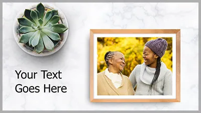 Framed Wide Photo with Plant Slide Style