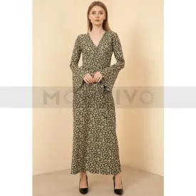 Green Floral Long Dress