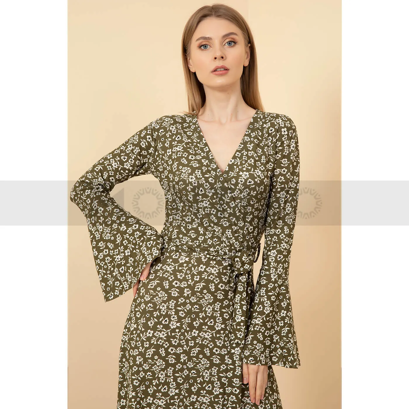 Green Floral Long Dress