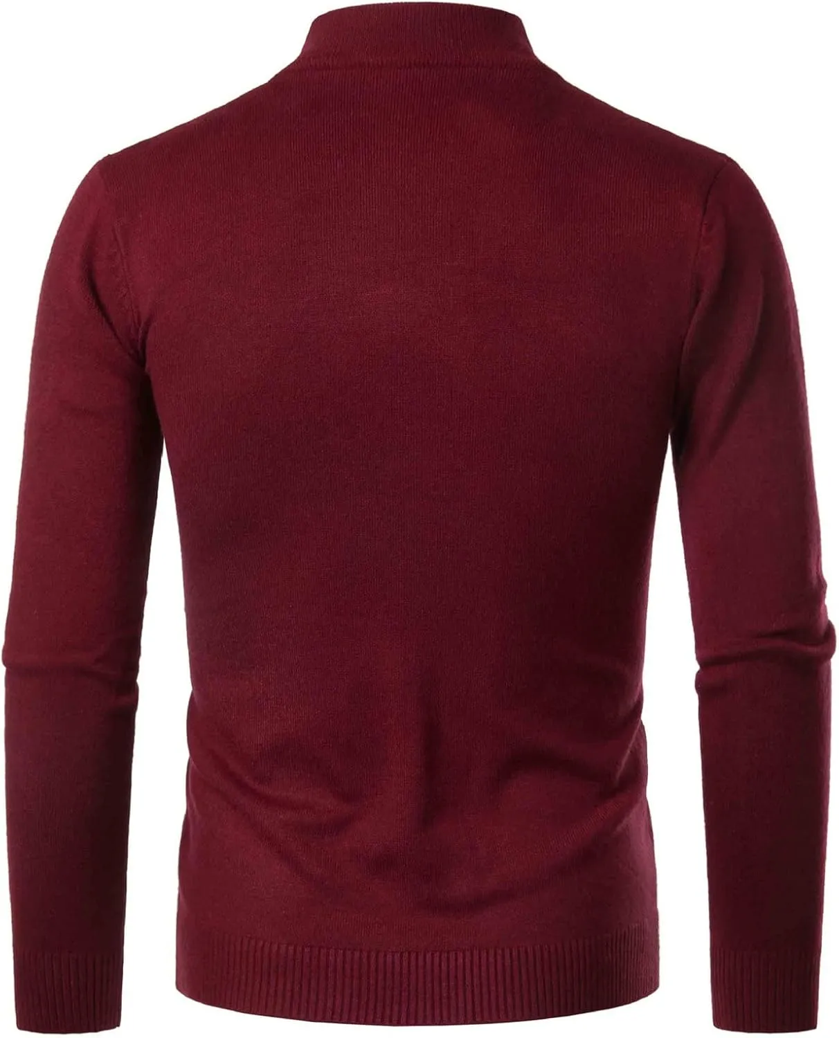 Kaxiya2021 Men's Knit Mock Turtleneck Pullover Long Sleeve Lightweight Thermal Sweaters Basic Slim Fit Cotton Base Layer Tops