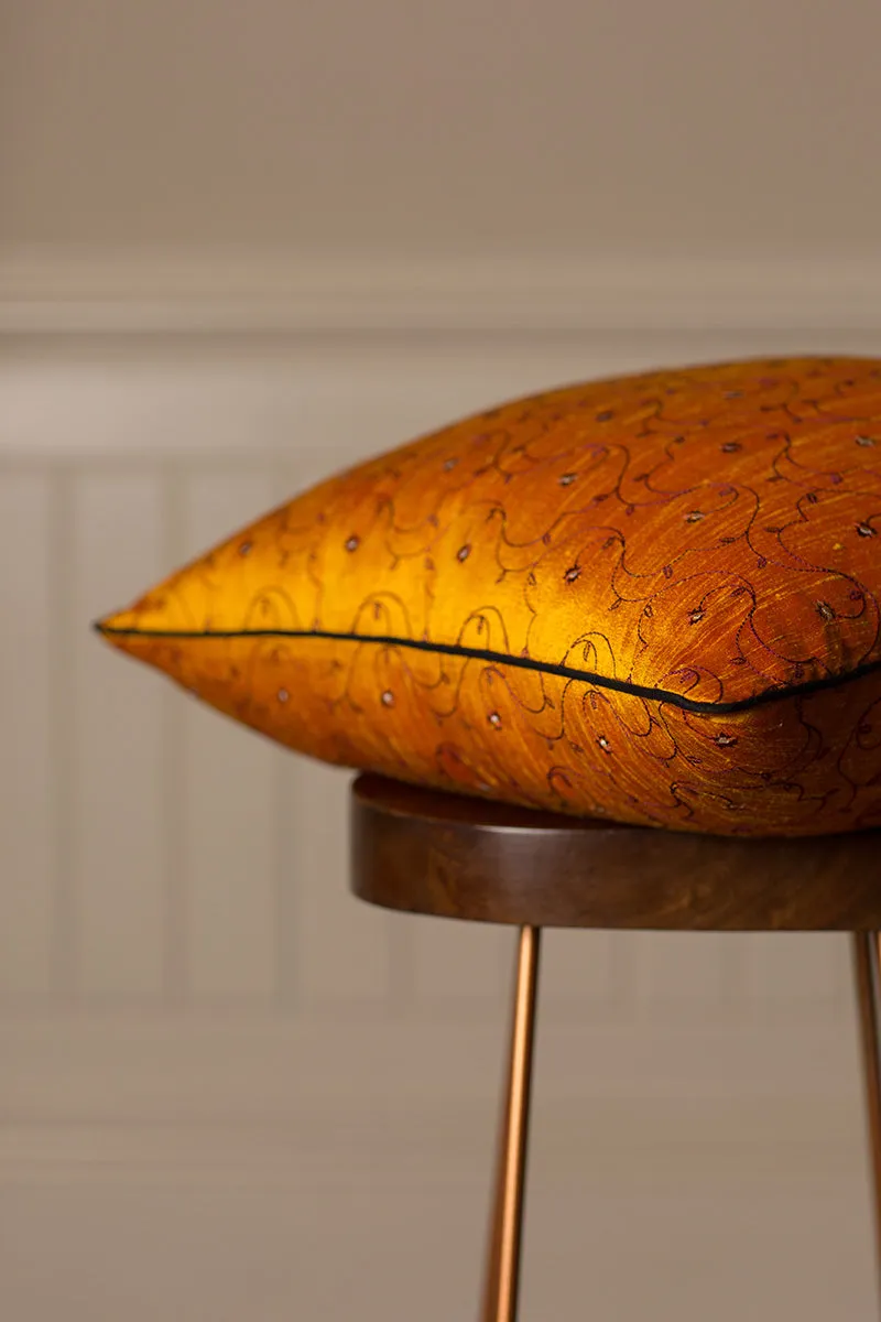 Large Silk Cushion in Jumoke Sun