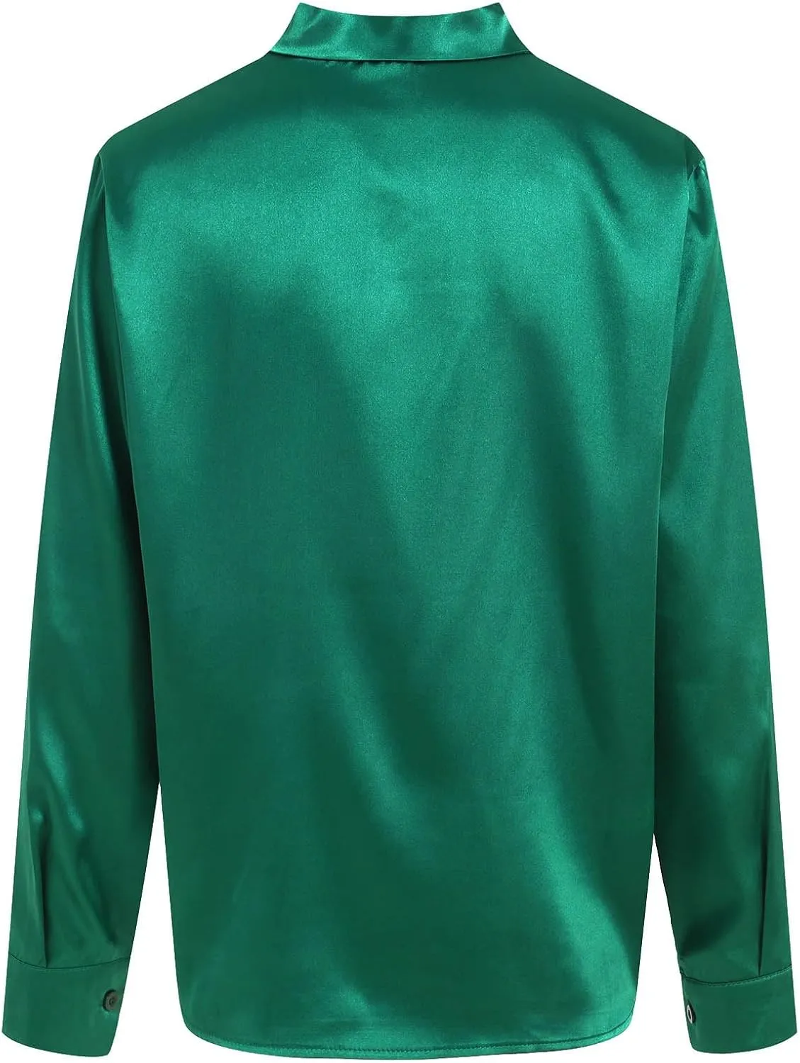 Winter Tops for Women Chiffon V-Neck Ribbon Elegant tie Blouse Long Sleeve Silk Tops Satin Blouses for Business
