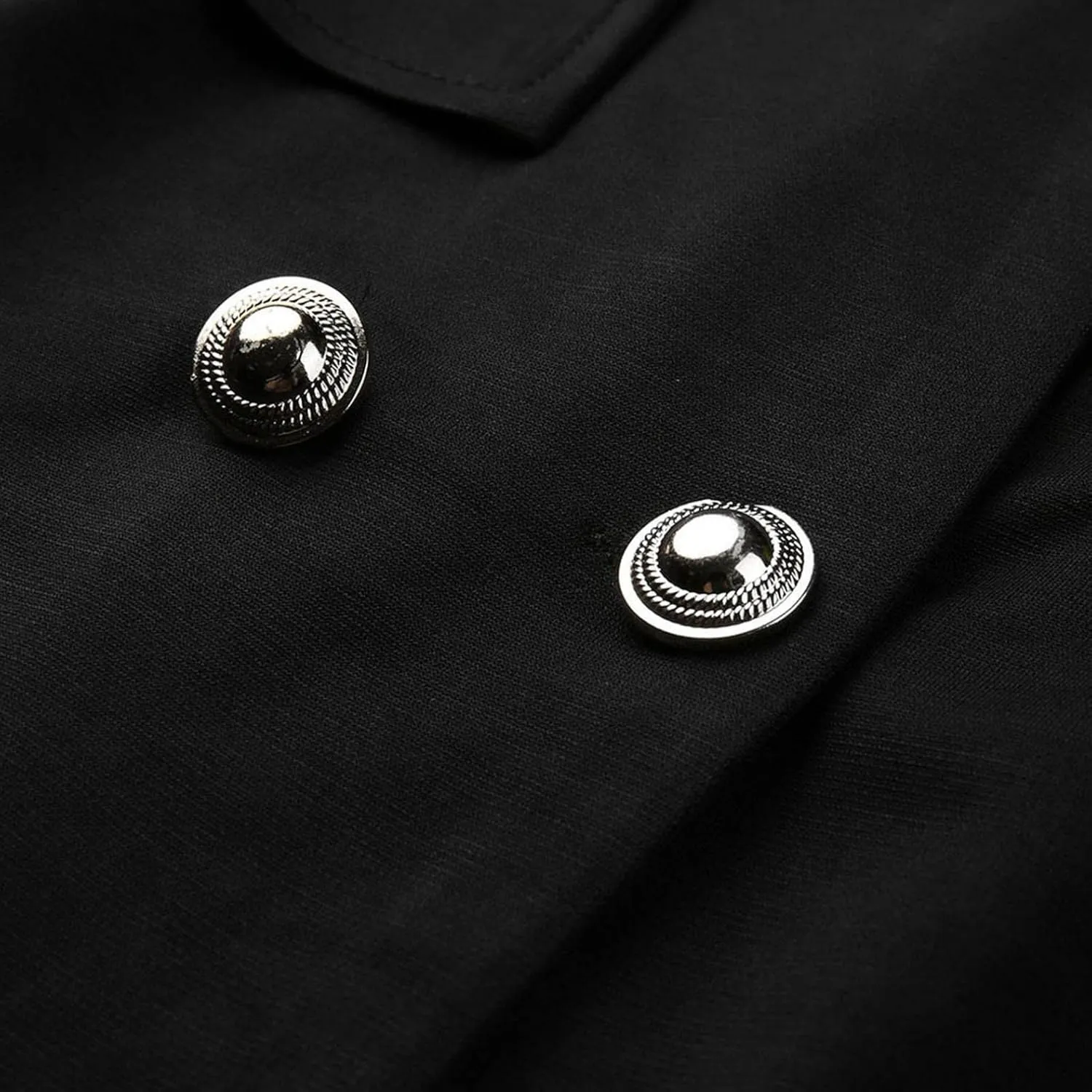 Women's Blazer Dresses Long Sleeve Button Front Elegant Solid Blazer Mini Dress Double Breasted Long Jacket Coat Dress
